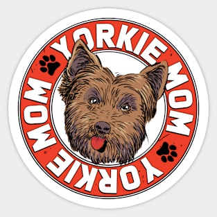 Yorkie Mom Cute Yorkshire Terrier Dog Lovers Mother's Day Sticker